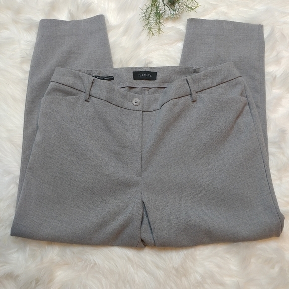 Talbots Grey High Waist Tailored Ankle Pant - Picture 3 of 12